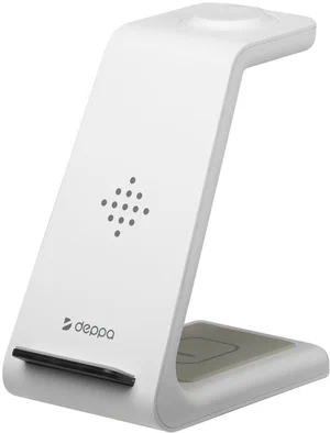 Беспроводная зарядная станция Deppa 3 в 1 24015-OZ, белый в Челябинске купить по недорогим ценам с доставкой