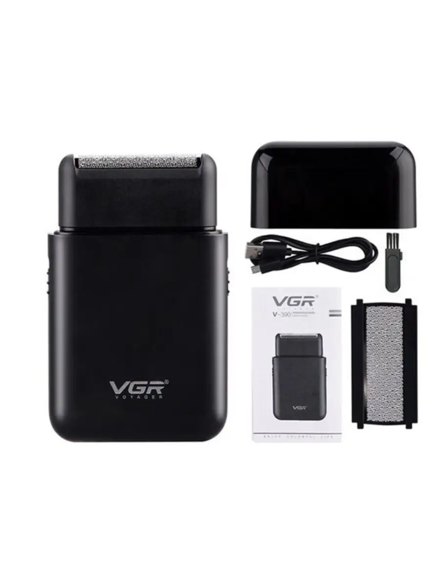 Электробритва VGR V-390, черная в Челябинске купить по недорогим ценам с доставкой