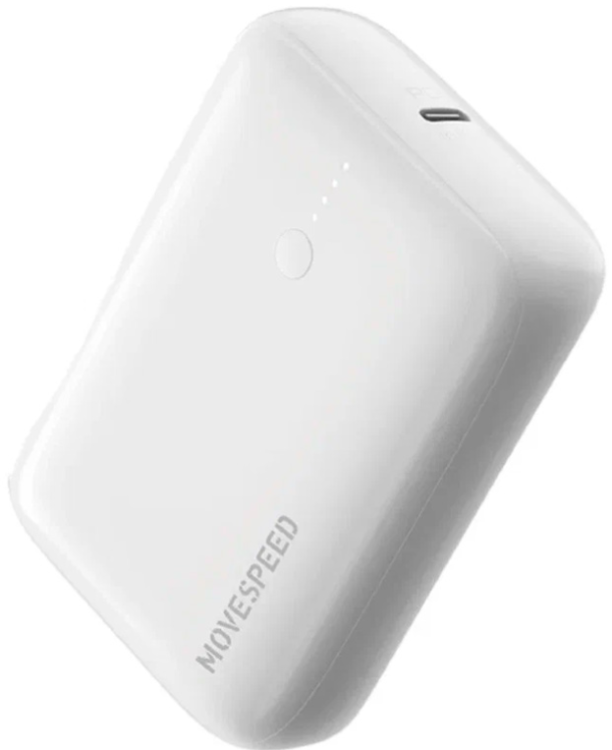 Внешний аккумулятор Movespeed Q10 10000mAh, USB+USB-C, белый в Челябинске купить по недорогим ценам с доставкой
