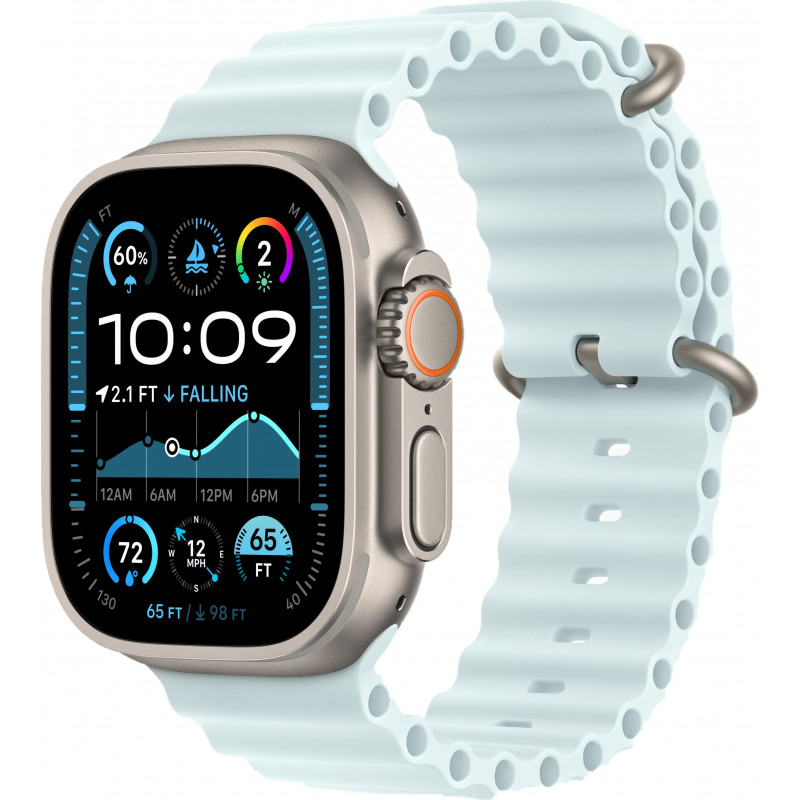Умные часы Apple Watch Ultra 2 (2024) 49mm Titanium Case with Ice Blue Ocean Band (EU) в Челябинске купить по недорогим ценам с доставкой