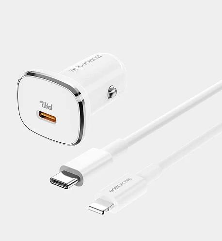 АЗУ Borofone BZ12B QC3.0 1xUSB-C 18W + кабель Lightning в Челябинске купить по недорогим ценам с доставкой