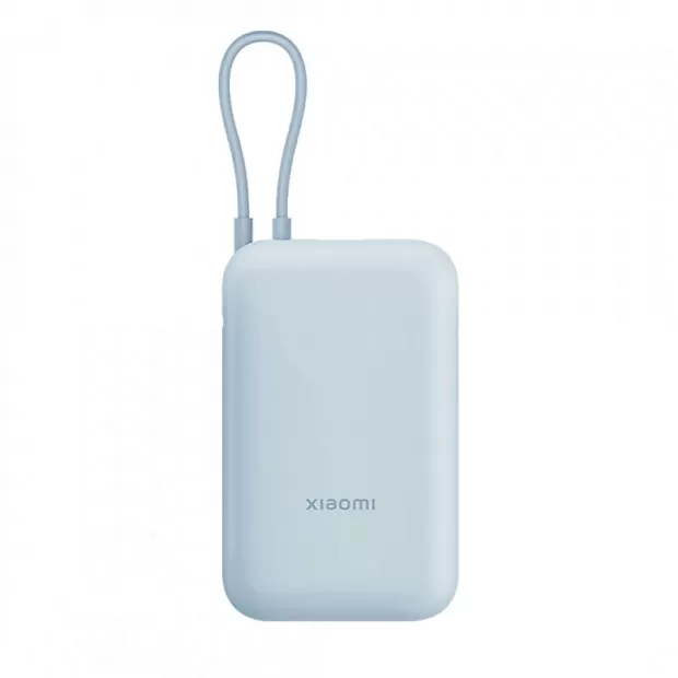 Внешний аккумулятор Xiaomi Mi Power Bank With Cable USB-C 10000mAh Pocket Version, синий (P15ZM) в Челябинске купить по недорогим ценам с доставкой