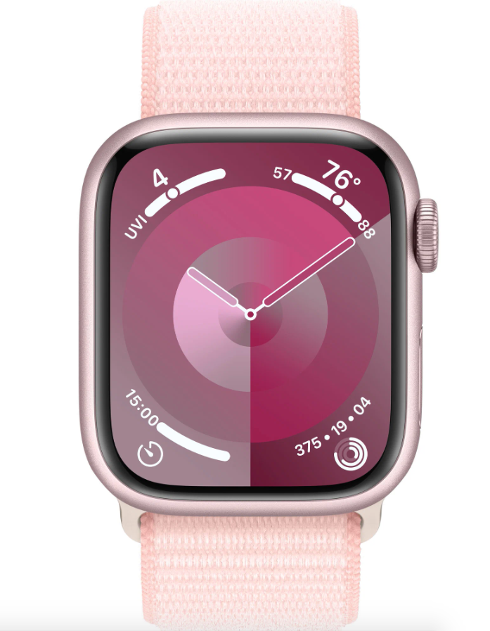 Умные часы Apple Watch Series 9 41mm Pink Aluminium Case with Pink Sport Loop в Челябинске купить по недорогим ценам с доставкой