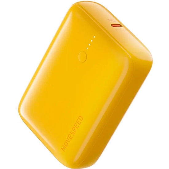 Внешний аккумулятор Movespeed Q10 10000mAh, USB+USB-C, желтый в Челябинске купить по недорогим ценам с доставкой