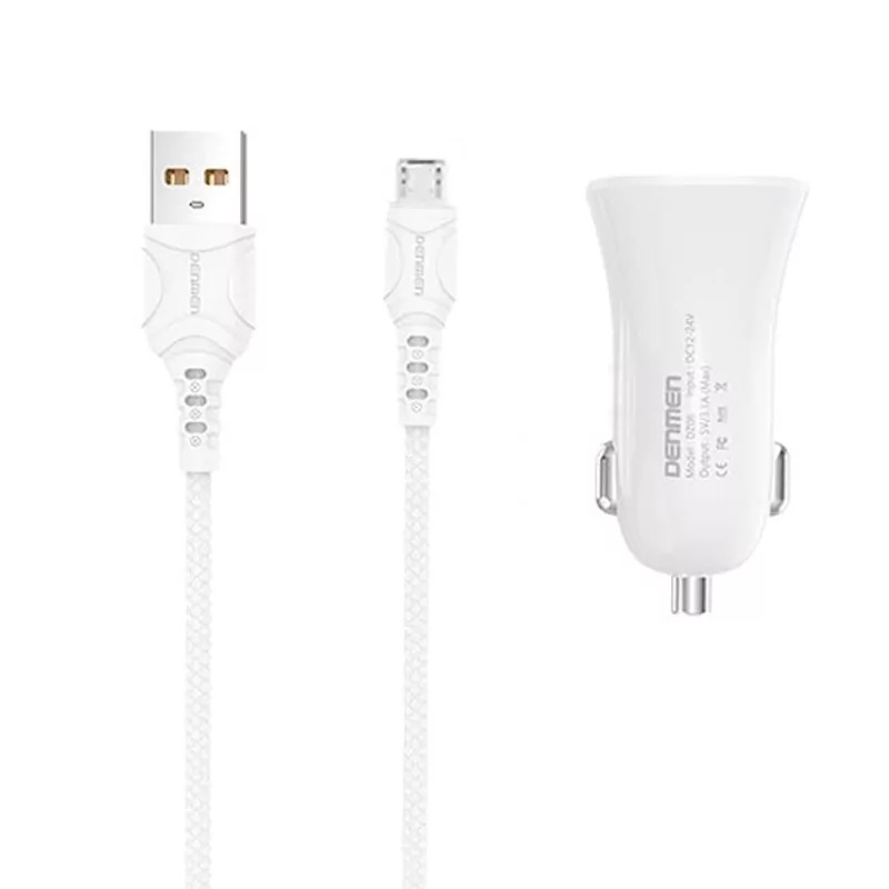 АЗУ Denmen DZ06V DUAL USB 3.1A + кабель Micro USB в Челябинске купить по недорогим ценам с доставкой