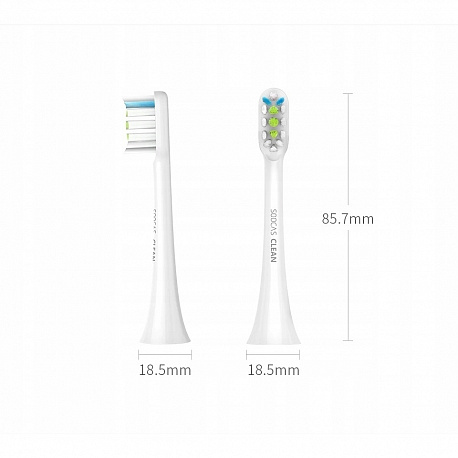 Сменные насадки для зубных щеток Soocas X3/X3U/X5/X1/V1 White (1шт) в Челябинске купить по недорогим ценам с доставкой