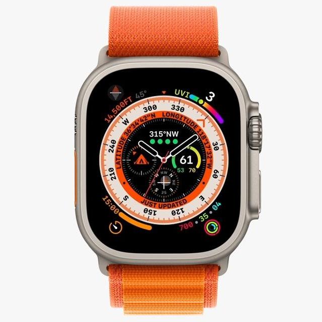 Умные часы Apple Watch Ultra GPS+Cellular 49mm Titanium Case with Starlight Orange Loop (EU) в Челябинске купить по недорогим ценам с доставкой
