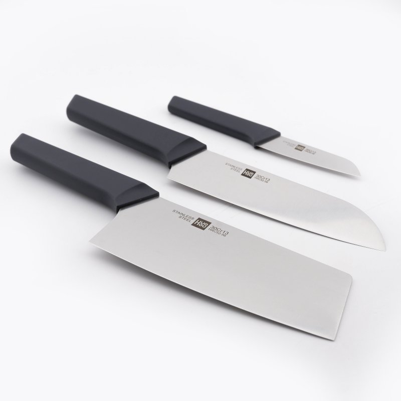 Набор стальных ножей Xiaomi HuoHou 4-Piece Kitchen Knife Set Lite Black (HU0059) в Челябинске купить по недорогим ценам с доставкой