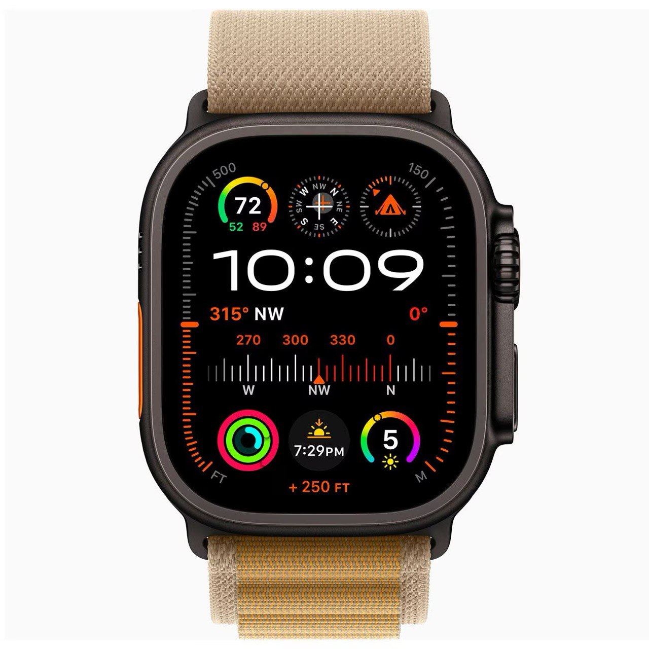 Умные часы Apple Watch Ultra 2 GPS+Cellular 49mm Black Titanium Case with Tan Large Alpine Loop (EU) в Челябинске купить по недорогим ценам с доставкой