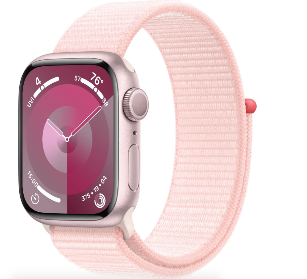 Умные часы Apple Watch Series 9 41mm Pink Aluminium Case with Pink Sport Loop в Челябинске купить по недорогим ценам с доставкой