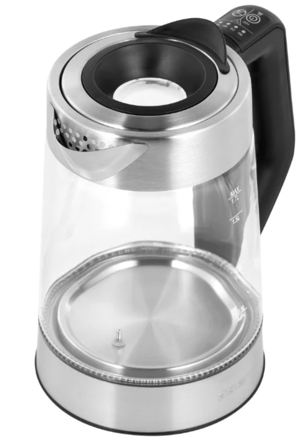 Чайник Polaris PWK 1725CGLD WIFI IQ Home, серебристый/черный в Челябинске купить по недорогим ценам с доставкой