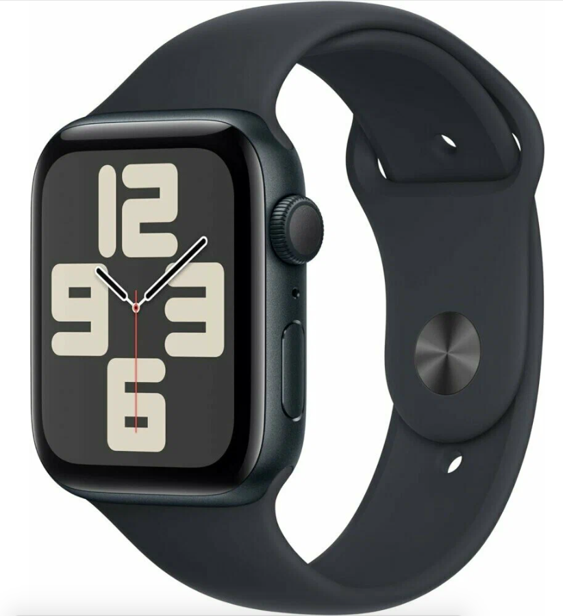 Умные часы Apple Watch SE (2023) 44mm Midnight Aluminium Case with Black Sport Band (EU) в Челябинске купить по недорогим ценам с доставкой