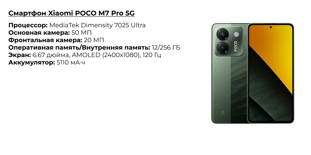 Смартфон Xiaomi POCO M7 Pro